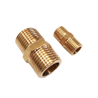 Wholesale Brass Double Outer Wire Large and Small Head Direct Outer Thread Reducing Conversion Straight to Wire 6 Points to 4 Points