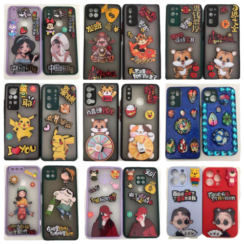 Stall Entrepreneurship Creative Cartoon Funny Emoji Text Fondle Admiringly DIY Handmade Creative Phone Case