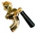 Factory Direct Sales 4 Points 6 Points Hot Faucet Tea Barrel Special Natural Color Polished Brass Hot Faucet