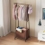 Simple Coat Rack Clothes Hanger Floor Indoor Folding Hanger Household Bedroom Clothes Storage Storage Rack Cabinet