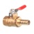 Wholesale Brass Thick Red Handle Small Ball Valve 1/2/3 Points Plug Hose 8/10mm Leather Tube Drain Oil and Gas Switch