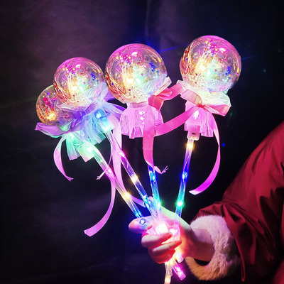 New Bounce Ball Luminous Magic Wand Star Sky Ball Magic Wand Flash Handheld Light Stick Night Market Children's Toys