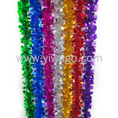 wholesale Christmas decoration Glittering hanging on the wall, door, window Soft material tinsel garland