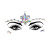 Luminous Face Pasters Halloween Ghost Face Pasters Stick-on Crystals Luminous EDM Face Stick-on Crystals Crystal Diamond Eyebrow Stick-on Crystals Spot