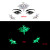 Luminous Face Pasters Halloween Ghost Face Pasters Stick-on Crystals Luminous EDM Face Stick-on Crystals Crystal Diamond Eyebrow Stick-on Crystals Spot
