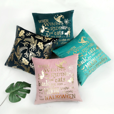 Christmas Gilding Pillow Nordic Ins Simple Modern Pillow Velvet Light Luxury Sofa Cushion Pillow Cover