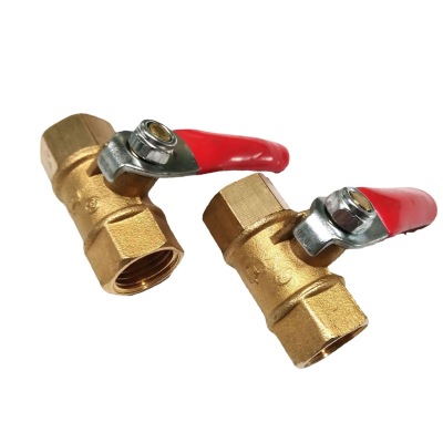 Factory Wholesale Brass Red Handle Double Internal Thread 1 Minute 2 Minutes 3 Minutes Small Ball Valve Air Pump Air Compressor Switch
