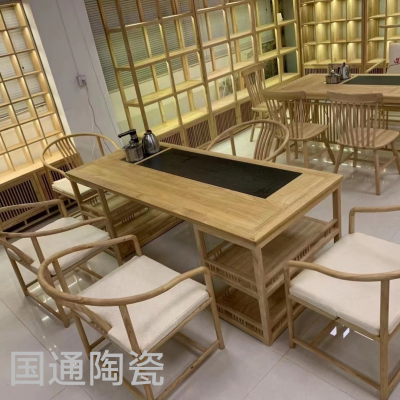 Chinese Household Kung Fu Tea Set Tea Tray Tea Ware Tea Platform Solid Wood Tea Table Full Set Tea Table Tea Chair Combination Tea Making Table Tea Table