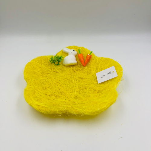 Factory Direct Sales Easter Flax Silk Basket Simulation Bird Nest Little Duck Rabbit Chicken and Other Accessory