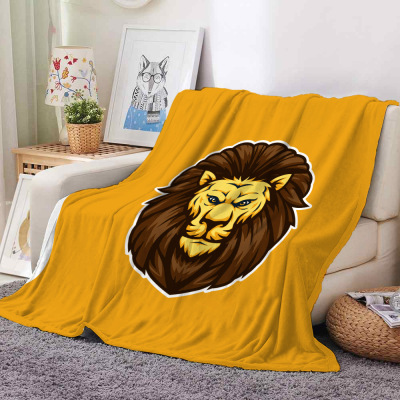 Cartoon Lion Lion Amazon Cross-Border 350 Double-Sided Flannel Blanket Printed Thermal Blanket Source Manufacturer