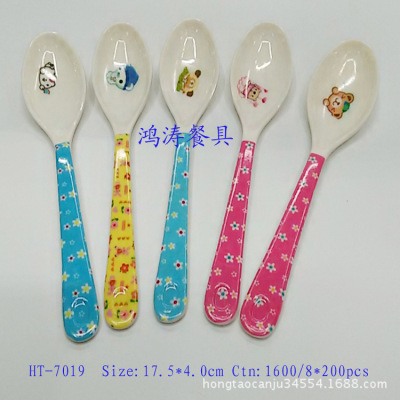 Wholesale Supply Melamine 7019 Children Cartoon Spoon Market MOQ Is 800 Pieces Per Piece