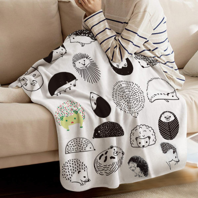 New Products in Stock Printed Flannel Blanket Winter Thickened Small Blanket Cartoon Baby Nap Printed Blanket