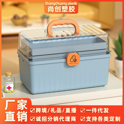 Medicine Box Family Pack Medicine Storage Box Large Capacity Small First-Aid Kit Medicine Box First Aid Kit One Piece Dropshipping