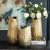 New Nordic Light Luxury Electroplated Golden Wide Mouth Ceramic Vase Living Room Entrance Ceramic Vase Decoration