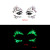 Luminous Face Pasters Halloween Ghost Face Pasters Stick-on Crystals Luminous EDM Face Stick-on Crystals Crystal Diamond Eyebrow Stick-on Crystals Spot