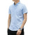 2021 Summer Men's Korean-Style Slim-Fit Oxford Short-Sleeved Shirt New Men's Youth Casual Solid Color Shirt
