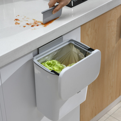 Creative Large Wall Mount Trash Can Kitchen with Lid Household Trash Can Sliding Lid Toilet Toilet Bin Hanging