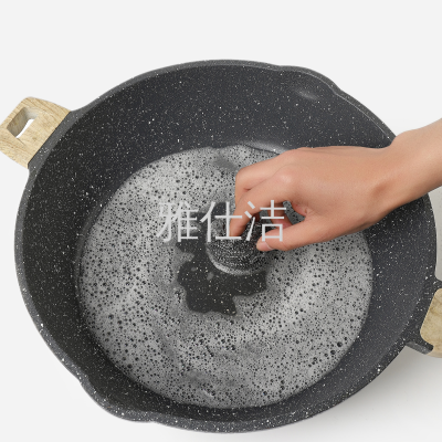 Factory Direct Sales Scrubbing King Dishwashing Spong Mop Rag Towel Scouring Pad Kitchen Cleaning Ball Steel Wire Ball Wholesale