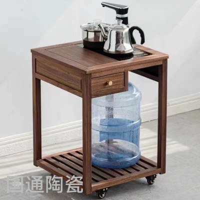 Modern Chinese Style Tea Cart Mobile Tea Table Household Tea Table Kung Fu Tea Set Automatic Kettle Integrated Tea Table