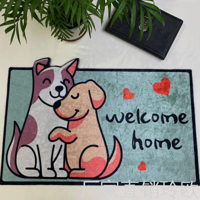 Cute Diamondmax Velvet Entry  Door Mat Door Mat Bedroom Floor Mat Bathroom Bathroom Toilet Water-Absorbing Non-Slip Mat