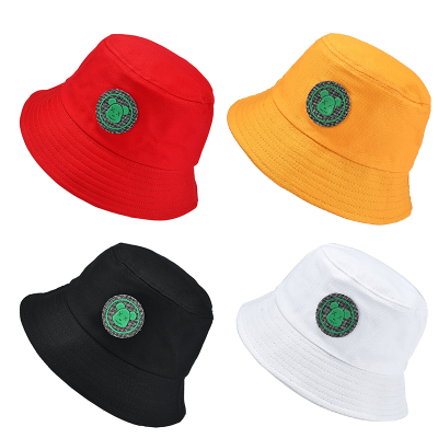 Hat Men and Women Japanese Style All-Matching Street Bucket Hat Spring Letter Patch Tide Brand Bucket Hat Summer Wide-Brimmed Sunhat Tide