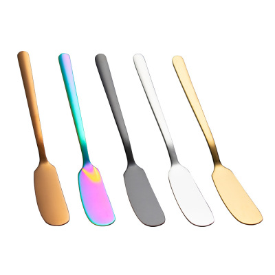 CrossBorder TitaniumPlated 304 Stainless Steel Bread Jam Cheese Scraper Decorating Butter Cheese Knife Butter Knife