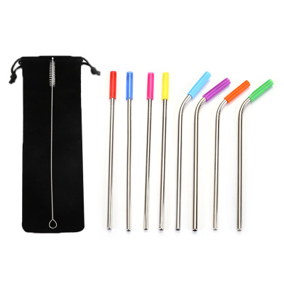 [Yigang] Straw Silicone Case 304/316 Food Grade Stainless Steel Straw Anti-Tooth Collision Recycling