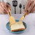 Western Knives Fruit Knife and Fork Butter Knife Bread Knife Cake Fork Stainless Steel Golden Hollow Handle Cheese Tool