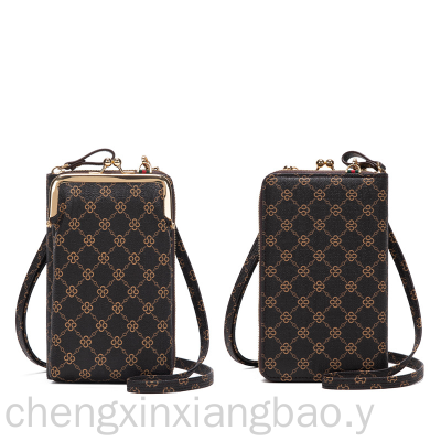 Bag Women's New Women's Shoulder Bag Crossbody Fashion Presbyopic Zipper Wallet Clip Bag Mini Phone Bag
