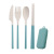 Wheat Straw Knife, Fork and Spoon Chopsticks Cutlery Set Creative Travel Portable Folding Tableware Promotional Gifts
