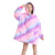 New Style TV Hooded Sweater Blanket Warm Lazy TV Blanket Children's Pullover Cold-Proof Nightgown Blanket