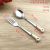 Steel Cartoon Porcelain Handle Cat's Paw Big Head Spoon Fork Ins Simple Breakfast Spoon Dessert Cake Fruit Spoon Fork