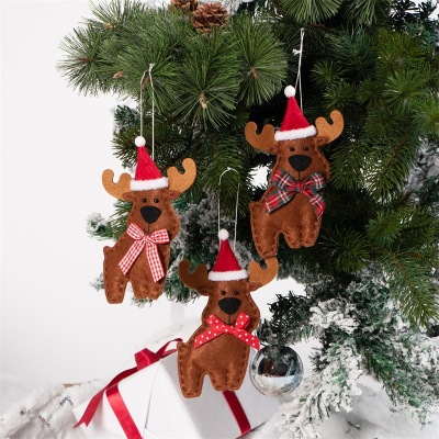 Factory Wholesale Christmas Tree Decorative Small Pendant Christmas Decorations New Christmas Gift Elk Small Pendant