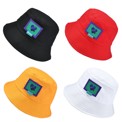 Hat Men and Women Japanese Style All-Matching Street Bucket Hat Spring Letter Patch Tide Brand Bucket Hat Summer Wide-Brimmed Sunhat Tide