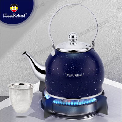 Hausroland Stainless Steel Kettle Coffee Teapot Thickened Long Mouth Hand Wash Pot Gas Induction Cooker Universal 1L