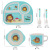 'S Tableware Set Cartoon Household Baby Food Supplement Compartment Dinner Plate Maternal And Child Activity Gift