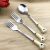 Steel Cartoon Porcelain Handle Cat's Paw Big Head Spoon Fork Ins Simple Breakfast Spoon Dessert Cake Fruit Spoon Fork