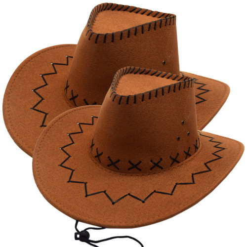 Cowboy Dance Cap Children Adult Western Cowboy Hat Knight Hat Men‘s and Women‘s Sun Hats Outdoor Performance Cowboy Hat