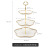 Ceramic Golden Trim DoubleLayer Dessert Table ThreeLayer Dim Sum Plate Wedding Cake Birthday Fruit Plate Display Stand