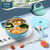Grid Bowl Removable and Washable Stainless Steel Water Injection Tableware Baby Eat Learning Spoon Snack Catcher Set