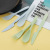 Nordic Style Wheat Straw Knife Fork and Spoon Tableware Student Outdoor Travel Portable Solid Color ThreePiece Tableware
