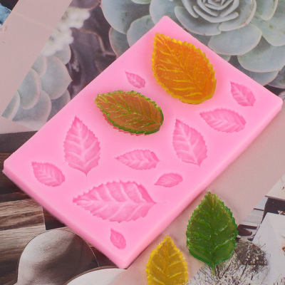 DIY Leaves Fondant Cake Baking Liquid Silicone Mold Large and Small Leaves Plant Collection Silicone Mold