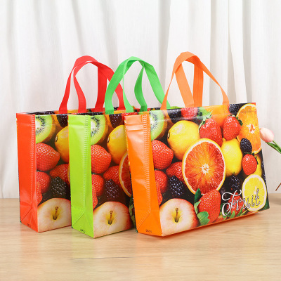 Amazon Cross-Border Fruit Gift Bag Non-Woven Portable Film Waterproof Gift Shopping Bag