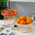 Amazon Ceramic Iron Rack Fruit Plate Nordic Light Luxury Gold Iron Ceramic Snack Dish Cosmetics Storage Tray