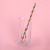 Factory Wholesale Rainbow Straw Party Rainbow Colored Paper Straw Wedding Wedding Birthday Decoration Disposable Straws