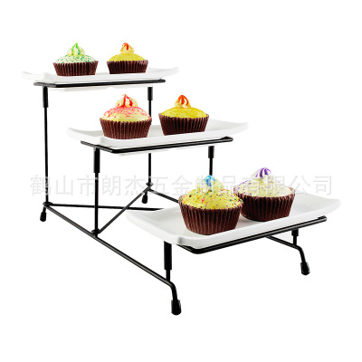 Cross-Border Hot Selling Amazon Hot Products Three-Layer Cake Stand Foldable Cake Display Stand Party Dim Sum Rack