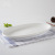 White Ceramic Fish Plate Fish Steaming Plate Thick Edge Oval Household Dish Large Restaurant Restaurant Hotel Tableware