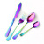 CrossBorder Colorful GoldPlated Stainless Steel Knife Fork and Spoon FourPiece Set 16 24Piece Hotel Tableware Gift