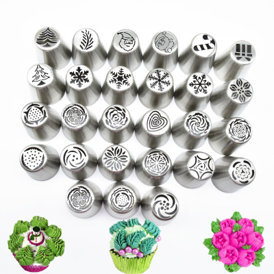 Tree Christmas Leaf Decorating Nozzle Christmas Series Stainless Steel Cream Pastry Nozzle Decorating Nozzle Cake Baking