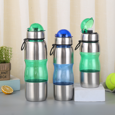 Factory Direct Sales Sports Bottle Sports Kettle Series Fashion Exquisite Water Cup Upper and Lower Steel Bottom Cover